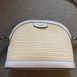 Kate Spade White Basket Weave Purse